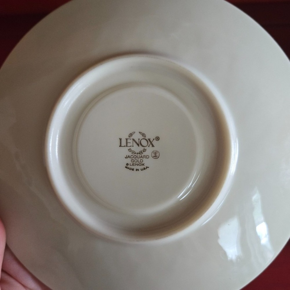 Lennox Jacquard Gold‎ Cup And Saucer - Picture 3 of 10